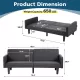 Futon Sofa Bed Convertible Sectional Sleeper Couch, Loveseat Bed with Tapered Legs for Living Room, Study, Dorm, Office Futon Sofa Bed Convertible Sectional Sleeper Couch, Loveseat Bed with Tapered Legs for Living Room, Study, Dorm, Office