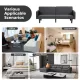 Futon Sofa Bed Convertible Sectional Sleeper Couch, Loveseat Bed with Tapered Legs for Living Room, Study, Dorm, Office Futon Sofa Bed Convertible Sectional Sleeper Couch, Loveseat Bed with Tapered Legs for Living Room, Study, Dorm, Office
