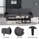 Futon Sofa Bed Convertible Sectional Sleeper Couch, Loveseat Bed with Tapered Legs for Living Room, Study, Dorm, Office Futon Sofa Bed Convertible Sectional Sleeper Couch, Loveseat Bed with Tapered Legs for Living Room, Study, Dorm, Office