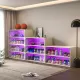 Off white Glass Door Shoe Box Shoe Storage Cabinet For Sneakers With RGB Led Light Off white Glass Door Shoe Box Shoe Storage Cabinet For Sneakers With RGB Led Light