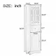 Tall Bathroom Cabinet, Freestanding Storage Cabinet with Drawer and Doors, MDF Board, Acrylic Door, Adjustable Shelf, White Tall Bathroom Cabinet, Freestanding Storage Cabinet with Drawer and Doors, MDF Board, Acrylic Door, Adjustable Shelf, White