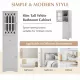 Tall Bathroom Cabinet, Freestanding Storage Cabinet with Drawer and Doors, MDF Board, Acrylic Door, Adjustable Shelf, White Tall Bathroom Cabinet, Freestanding Storage Cabinet with Drawer and Doors, MDF Board, Acrylic Door, Adjustable Shelf, White