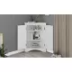White Triangle Bathroom Storage Cabinet with Adjustable Shelves, Freestanding Floor Cabinet for Home Kitchen White Triangle Bathroom Storage Cabinet with Adjustable Shelves, Freestanding Floor Cabinet for Home Kitchen