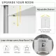 White Triangle Bathroom Storage Cabinet with Adjustable Shelves, Freestanding Floor Cabinet for Home Kitchen White Triangle Bathroom Storage Cabinet with Adjustable Shelves, Freestanding Floor Cabinet for Home Kitchen