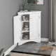 White Triangle Bathroom Storage Cabinet with Adjustable Shelves, Freestanding Floor Cabinet for Home Kitchen White Triangle Bathroom Storage Cabinet with Adjustable Shelves, Freestanding Floor Cabinet for Home Kitchen