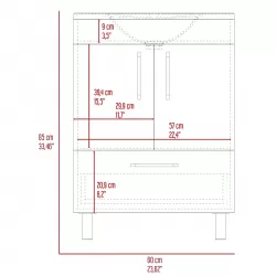 Clifton 2-Door Rectangle Single Bathroom Vanity White Clifton 2-Door Rectangle Single Bathroom Vanity White