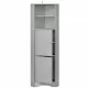 Tall Bathroom Corner Cabinet, Freestanding Storage Cabinet with Doors and Adjustable Shelves, MDF Board, Gray Tall Bathroom Corner Cabinet, Freestanding Storage Cabinet with Doors and Adjustable Shelves, MDF Board, Gray