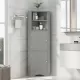 Tall Bathroom Corner Cabinet, Freestanding Storage Cabinet with Doors and Adjustable Shelves, MDF Board, Gray Tall Bathroom Corner Cabinet, Freestanding Storage Cabinet with Doors and Adjustable Shelves, MDF Board, Gray