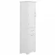 Tall Bathroom Storage Cabinet, Freestanding Storage Cabinet with Two Different Size Drawers and Adjustable Shelf, MDF Board with Painted Finish, White Tall Bathroom Storage Cabinet, Freestanding Storage Cabinet with Two Different Size Drawers and Adjustable Shelf, MDF Board with Painted Finish, White