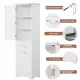 Tall Bathroom Storage Cabinet, Freestanding Storage Cabinet with Two Different Size Drawers and Adjustable Shelf, MDF Board with Painted Finish, White Tall Bathroom Storage Cabinet, Freestanding Storage Cabinet with Two Different Size Drawers and Adjustable Shelf, MDF Board with Painted Finish, White