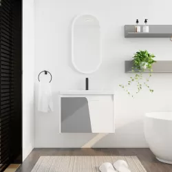 28 Inch Wall-Mounted Bathroom Vanity With Sink, For Small Bathroom (KD-Packing) 28 Inch Wall-Mounted Bathroom Vanity With Sink, For Small Bathroom (KD-Packing)