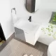 28 Inch Wall-Mounted Bathroom Vanity With Sink, For Small Bathroom (KD-Packing) 28 Inch Wall-Mounted Bathroom Vanity With Sink, For Small Bathroom (KD-Packing)