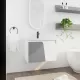 28 Inch Wall-Mounted Bathroom Vanity With Sink, For Small Bathroom (KD-Packing) 28 Inch Wall-Mounted Bathroom Vanity With Sink, For Small Bathroom (KD-Packing)