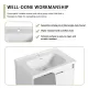 28 Inch Wall-Mounted Bathroom Vanity With Sink, For Small Bathroom (KD-Packing) 28 Inch Wall-Mounted Bathroom Vanity With Sink, For Small Bathroom (KD-Packing)