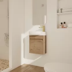 Soft Close Doors Bathroom Vanity With Sink,16 Inch  For Small Bathroom Soft Close Doors Bathroom Vanity With Sink,16 Inch  For Small Bathroom