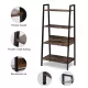 YSSOA 4-Tier Ladder Bookshelf Organizer, Rustic Brown Ladder Shelf for Home & Office, Wood Board & Metal Frame YSSOA 4-Tier Ladder Bookshelf Organizer, Rustic Brown Ladder Shelf for Home & Office, Wood Board & Metal Frame
