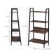 YSSOA 4-Tier Ladder Bookshelf Organizer, Rustic Brown Ladder Shelf for Home & Office, Wood Board & Metal Frame YSSOA 4-Tier Ladder Bookshelf Organizer, Rustic Brown Ladder Shelf for Home & Office, Wood Board & Metal Frame