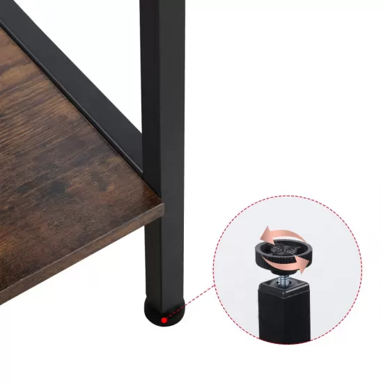 YSSOA 4-Tier Ladder Bookshelf Organizer, Rustic Brown Ladder Shelf for Home & Office, Wood Board & Metal Frame YSSOA 4-Tier Ladder Bookshelf Organizer, Rustic Brown Ladder Shelf for Home & Office, Wood Board & Metal Frame