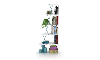 Modern 5-Tier Ladder Bookshelf: Space-Saving Storage Solution for Home & Office