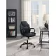 OFFICE CHAIR in Black Faux Leather OFFICE CHAIR in Black Faux Leather