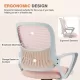 Mid-Back Task Chair with Lumbar Support,Pink Mid-Back Task Chair with Lumbar Support,Pink