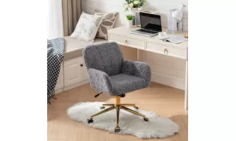 The Ultimate Guide to Choosing the Perfect Gray Artificial Rabbit Hair Office Chair with Golden Metal Base