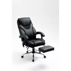 Massage Reclining Office Chair with Footrest, High Back Computer Chair Home Desk Ergonomic Executive Office Chair with Armrests, Adjustable Height.