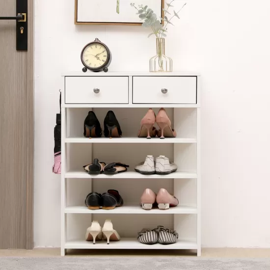 Storage Rack Storage Organiser in the Entryway Economical Home Shoe Rack Multi-Layer Shoe Cabinet,bring 2 drawers ,Very Suitable for Entrance Hallway (White) Storage Rack Storage Organiser in the Entryway Economical Home Shoe Rack Multi-Layer Shoe Cabinet,bring 2 drawers ,Very Suitable for Entrance Hallway (White)