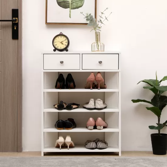Storage Rack Storage Organiser in the Entryway Economical Home Shoe Rack Multi-Layer Shoe Cabinet,bring 2 drawers ,Very Suitable for Entrance Hallway (White) Storage Rack Storage Organiser in the Entryway Economical Home Shoe Rack Multi-Layer Shoe Cabinet,bring 2 drawers ,Very Suitable for Entrance Hallway (White)