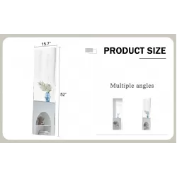 Fourth generation, silver aluminum frame full body mirror, dressing mirror, decorative mirror, suitable for bedrooms and living rooms 52  Inch* 15.7 Inch