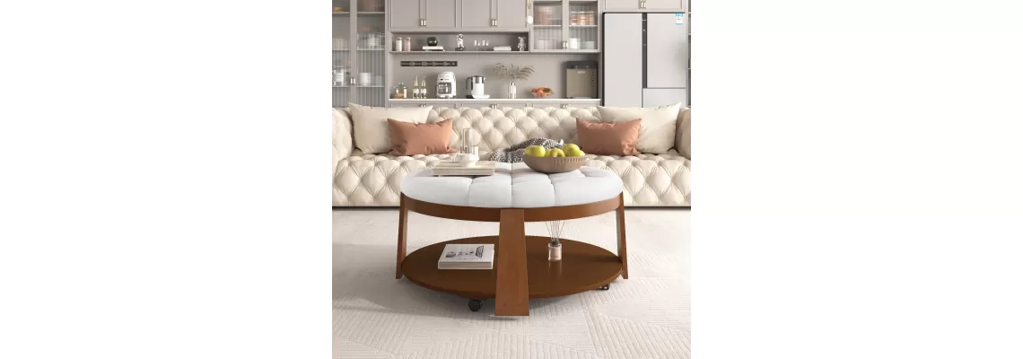 Stylish and Functional: Modern Large Round Ottoman Coffee Table with Storage for Your Living Room
Stylish and Functional: Modern Large Round Ottoman Coffee Table with Storage for Your Living Room