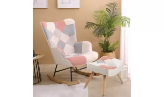   

Mid Century Fabric Rocker Chair with Ottoman: Stylish and Comfortable Addition to Your Living Space