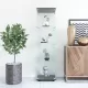 Glass Display Cabinet 4 Shelves with Door, Floor Standing Curio Bookshelf for Living Room Bedroom Office, 64.7 Inch*16.7 Inch*14.3 Inch, Black Glass Display Cabinet 4 Shelves with Door, Floor Standing Curio Bookshelf for Living Room Bedroom Office, 64.7 Inch*16.7 Inch*14.3 Inch, Black