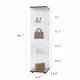 Glass Display Cabinet 4 Shelves with Door, Floor Standing Curio Bookshelf for Living Room Bedroom Office, 64.7 Inch*16.7 Inch*14.3 Inch, Black Glass Display Cabinet 4 Shelves with Door, Floor Standing Curio Bookshelf for Living Room Bedroom Office, 64.7 Inch*16.7 Inch*14.3 Inch, Black