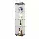 LED lights Glass Display Cabinet 4 Shelves with Door, Floor Standing Curio Bookshelf for Living Room Bedroom Office, 64.7 Inch*16.7 Inch*14.3 Inch, Black LED lights Glass Display Cabinet 4 Shelves with Door, Floor Standing Curio Bookshelf for Living Room Bedroom Office, 64.7 Inch*16.7 Inch*14.3 Inch, Black