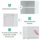 Tall Bathroom Storage Cabinet with Glass Doors, Free-Standing, Two Drawers, and Adjustable Shelves, MDF Board, Painted white - Perfect for Displaying Your Favorite Items Tall Bathroom Storage Cabinet with Glass Doors, Free-Standing, Two Drawers, and Adjustable Shelves, MDF Board, Painted white - Perfect for Displaying Your Favorite Items