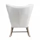 Rocking Chair with ottoman, Mid Century Fabric Rocker Chair with Wood Legs and Patchwork Linen for Livingroom Bedroom Rocking Chair with ottoman, Mid Century Fabric Rocker Chair with Wood Legs and Patchwork Linen for Livingroom Bedroom