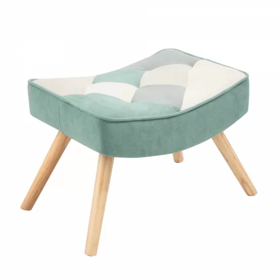 Rocking Chair with ottoman, Mid Century Fabric Rocker Chair with Wood Legs and Patchwork Linen for Livingroom Bedroom Rocking Chair with ottoman, Mid Century Fabric Rocker Chair with Wood Legs and Patchwork Linen for Livingroom Bedroom