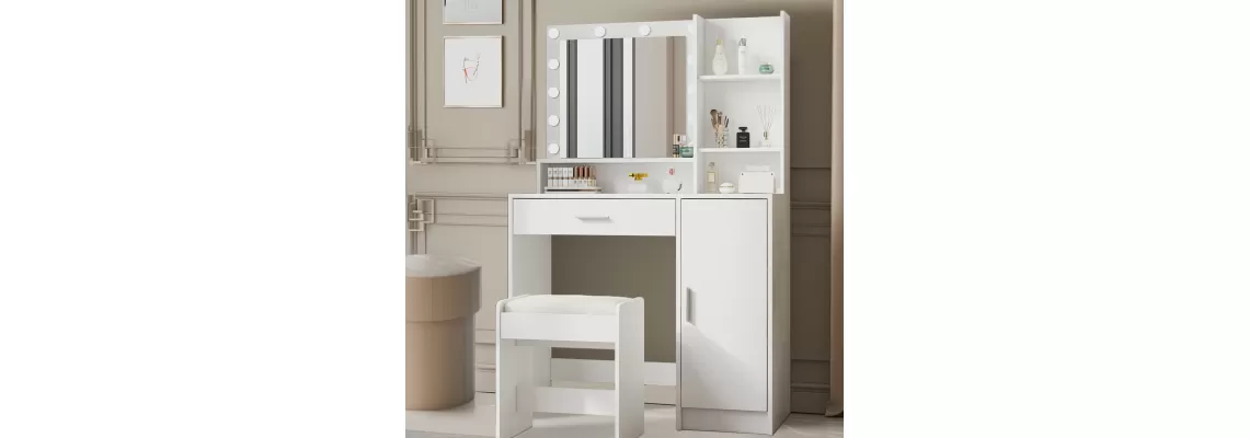 5 Stylish Vanity Desks with Mirror & Light for a Glamorous Bedroom Makeover 5 Stylish Vanity Desks with Mirror & Light for a Glamorous Bedroom Makeover