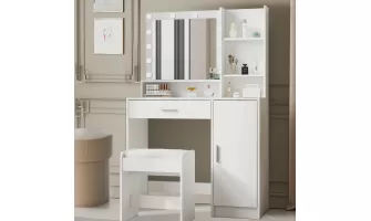 5 Stylish Vanity Desks with Mirror & Light for a Glamorous Bedroom Makeover