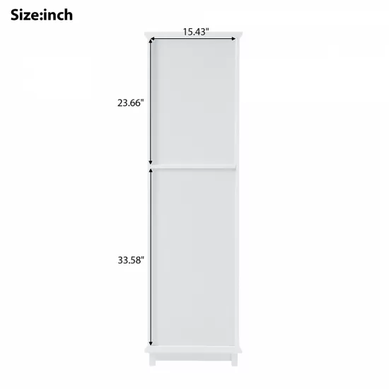 Tall Bathroom Storage Cabinet with Glass Doors, Free-Standing, Two Drawers, and Adjustable Shelves, MDF Board, Painted white - Perfect for Displaying Your Favorite Items Tall Bathroom Storage Cabinet with Glass Doors, Free-Standing, Two Drawers, and Adjustable Shelves, MDF Board, Painted white - Perfect for Displaying Your Favorite Items