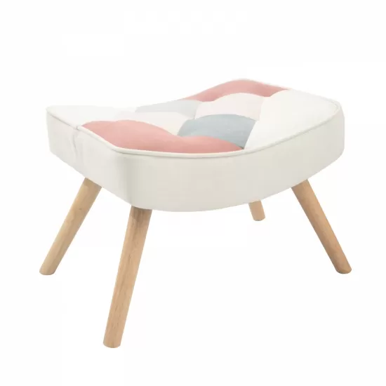 Rocking Chair with ottoman, Mid Century Fabric Rocker Chair with Wood Legs and Patchwork Linen for Livingroom Bedroom Rocking Chair with ottoman, Mid Century Fabric Rocker Chair with Wood Legs and Patchwork Linen for Livingroom Bedroom