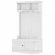 Hall Tree with Storage Shoe Bench for Entryway and Hallway, 4-in-1 Design Coat Racks with 4 Hooks for Living Room, White(Old SKU: W1307113678) Hall Tree with Storage Shoe Bench for Entryway and Hallway, 4-in-1 Design Coat Racks with 4 Hooks for Living Room, White(Old SKU: W1307113678)