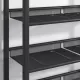 Industrial shoe rack, adjustable country style 5-layer shoe rack storage rack, with 4 mesh shelves, suitable for entrance, living room, bedroom and porch Industrial shoe rack, adjustable country style 5-layer shoe rack storage rack, with 4 mesh shelves, suitable for entrance, living room, bedroom and porch