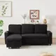 FX78.7 Inch Comfortable Corduroy L-Shaped Combo Sofa Bed, Living Room Furniture Set for Tight Spaces, Reversible Sleeper Combo Sofa with Pullout Bed, Reversible Sofa Bed for Living Room, W1926S00010 FX78.7 Inch Comfortable Corduroy L-Shaped Combo Sofa Bed, Living Room Furniture Set for Tight Spaces, Reversible Sleeper Combo Sofa with Pullout Bed, Reversible Sofa Bed for Living Room, W1926S00010