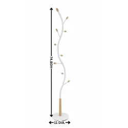 Arles Metal Black and Walnut Standing Coat Rack