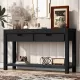 U_STYLE Console Table Entryway Table for Hallway Living Room with 2 Drawers and 1 Shelf U_STYLE Console Table Entryway Table for Hallway Living Room with 2 Drawers and 1 Shelf