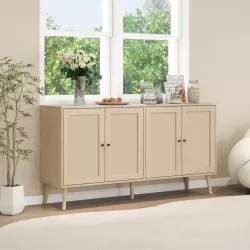 4 Door Accent Cabinet Sideboard Buffet Storage Cabinet with Adjustable Shelf for Entryway Living Room Bedroom 4 Door Accent Cabinet Sideboard Buffet Storage Cabinet with Adjustable Shelf for Entryway Living Room Bedroom