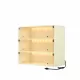 Off white LED light shoe box three layers with glass doors Off white LED light shoe box three layers with glass doors