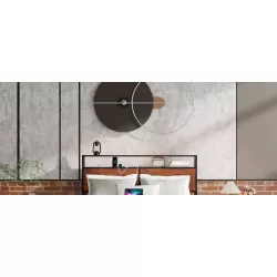 King Bed Frame with Storage Headboard and 12 Drawers LED Lights, Metal Platform Non-Slip Without Noise Mattress Foundation Strong Metal Slats Support,No Box Spring Needed